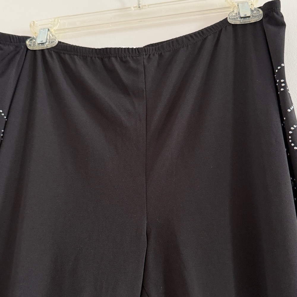 VENUS Boho Chic Black Rhinestoned Enhanced Accented Leggings Size XL - Picture 4 of 8